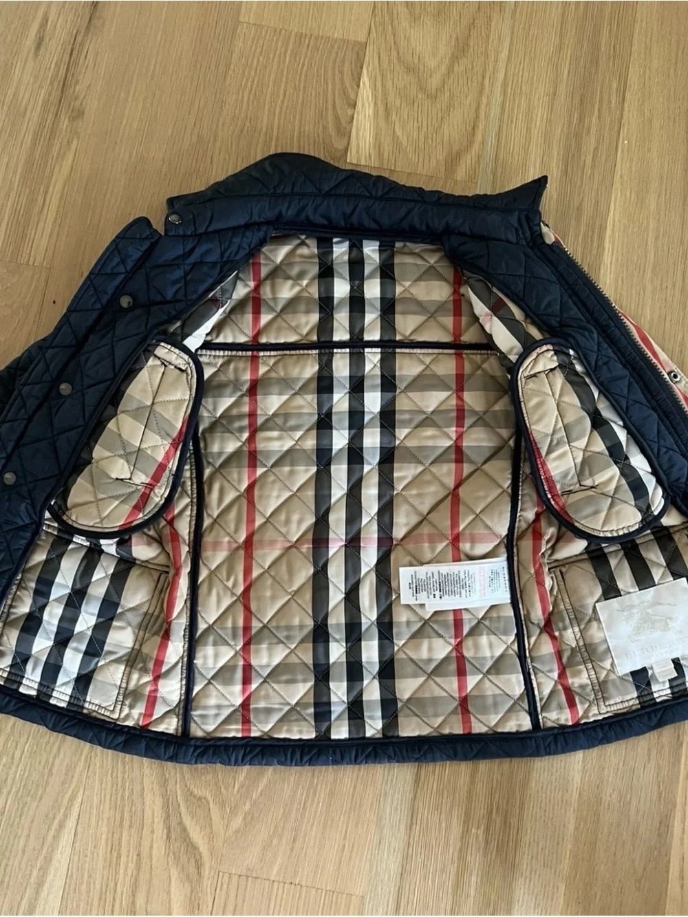 Burberry Navy Quilted Kids Puffer Jacket size 6